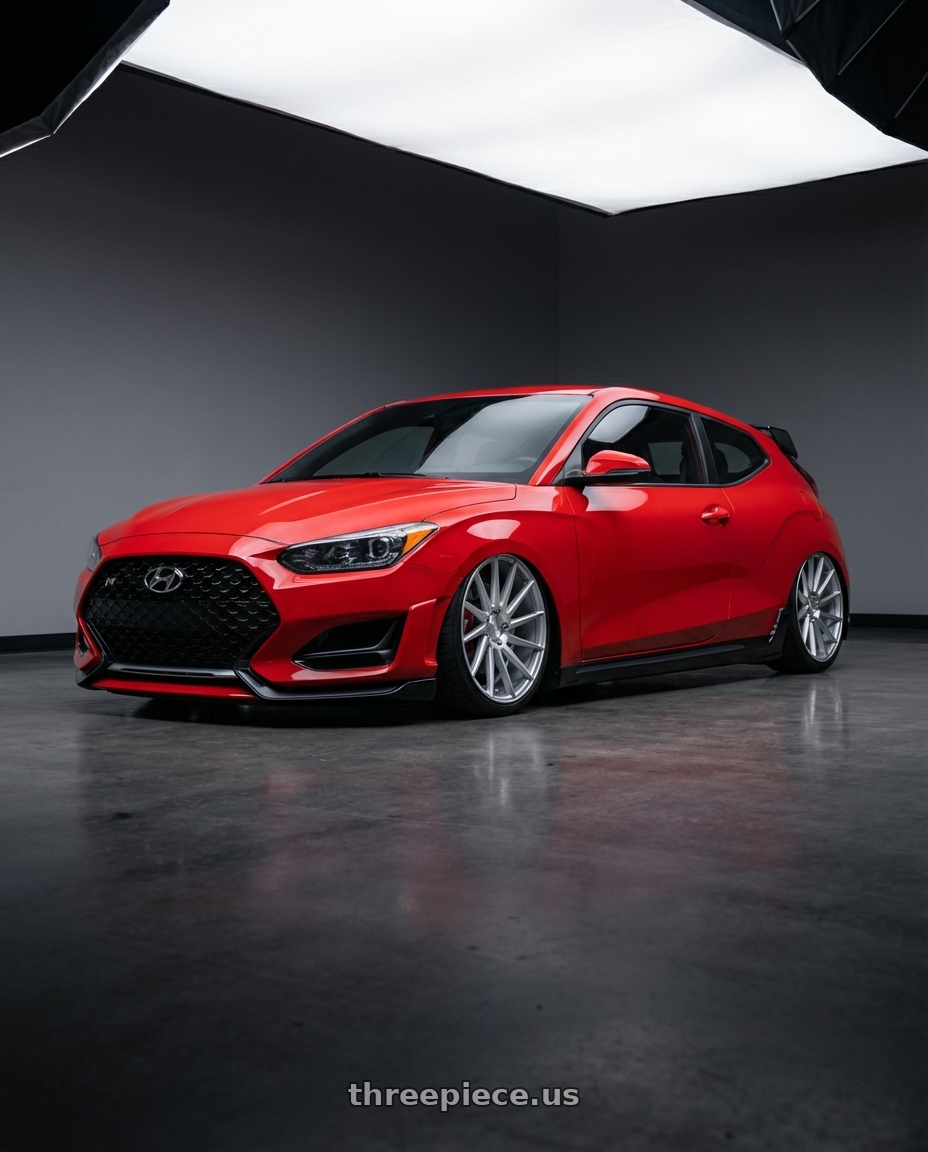 2022 Hyundai Veloster N with Niche 1PC M112 SURGE 5X114.3 19X8.5 +35 GLOSS SILVER MACHINED wheels