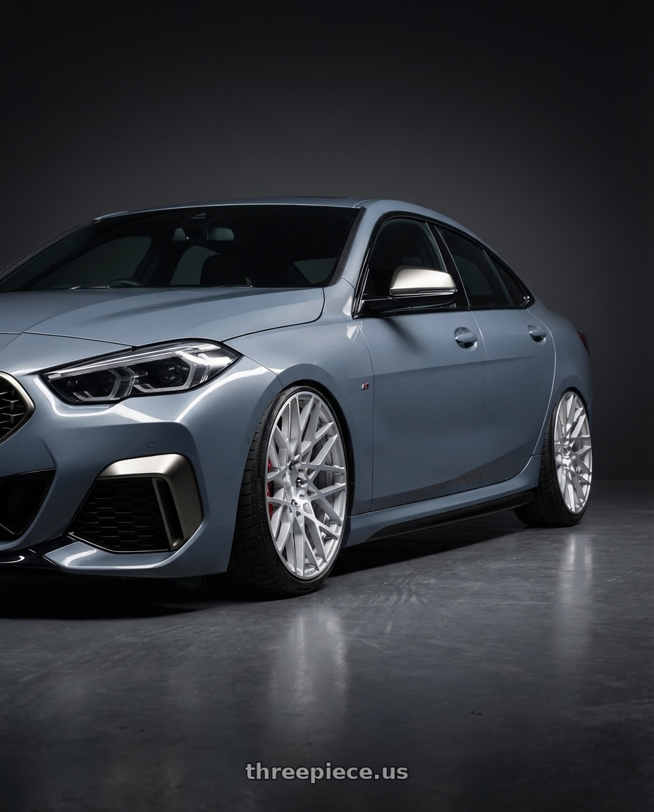 2021 BMW M235i xDrive, Storm Bay Metallic with Rotiform 1PC R110 BLQ 5X112 19X8.5 +35 GLOSS SILVER MACHINED wheels
