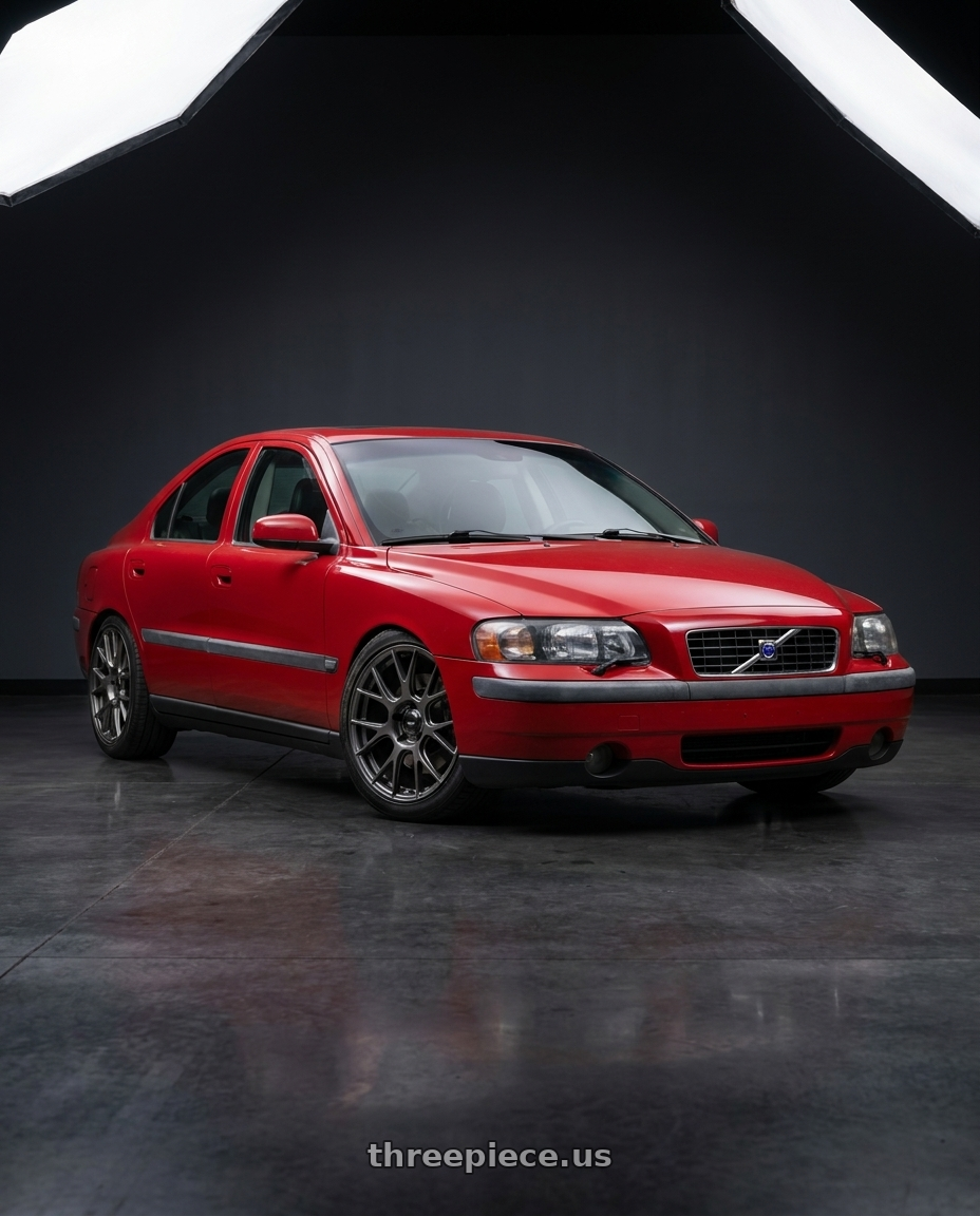2002 Volvo s60 2.4t with Konig Ampliform 5x108 18x8.5+43 Dark Metallic Graphite wheels