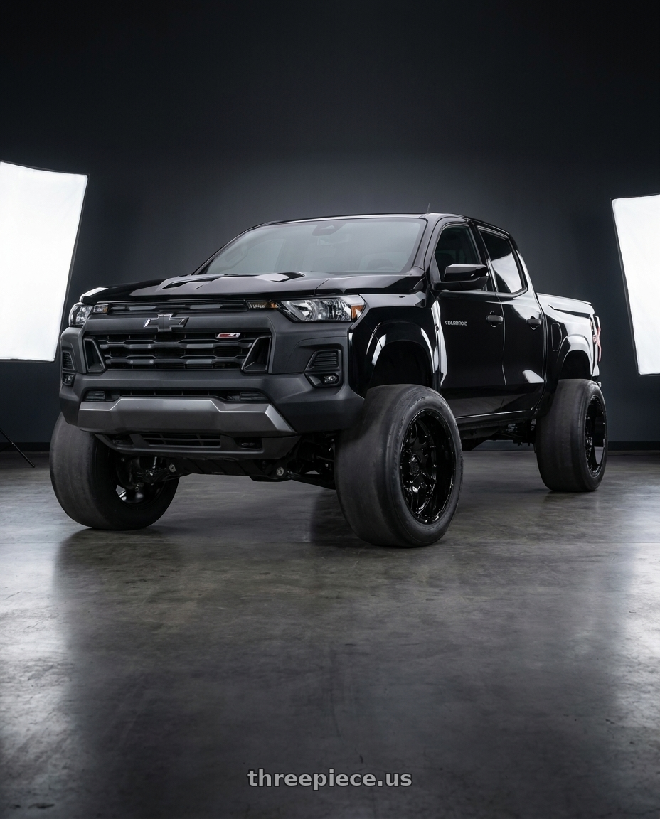 2026 chevy colorado lt with Gear Off Road 713B 6x139.7 17x9 +10 Gloss Black wheels