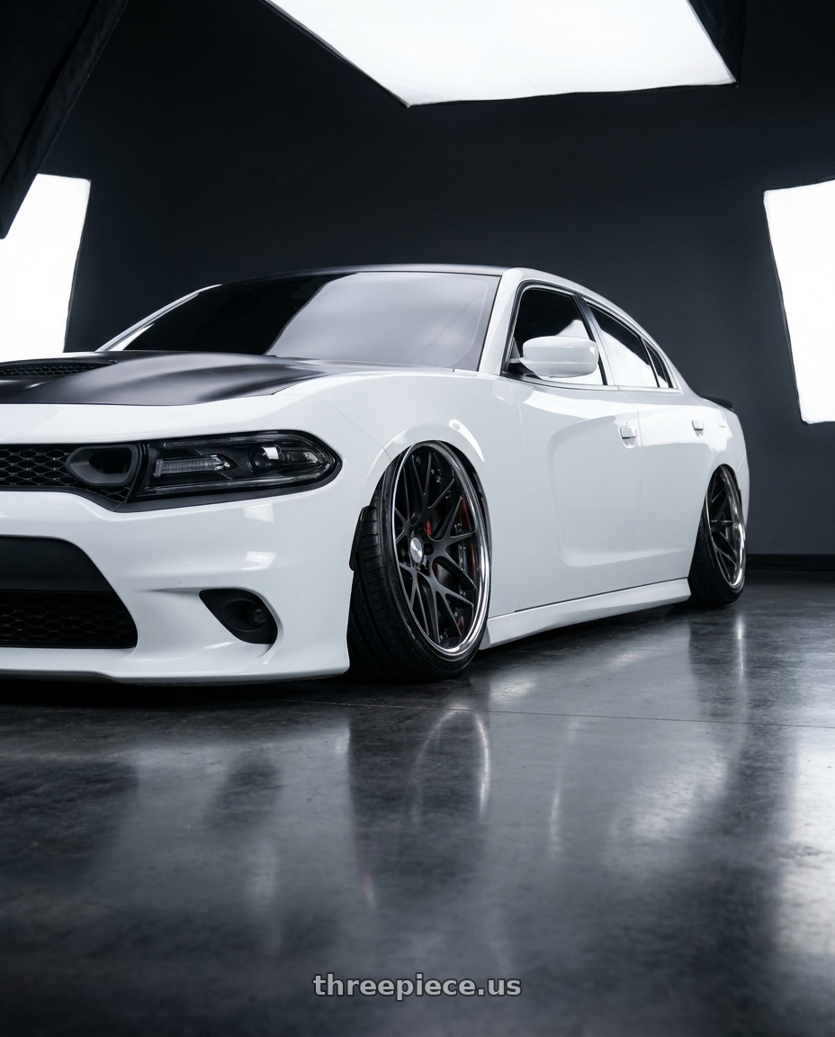 2021 Dodge Charger ScatPack with Work Gnosis Cvx 5x115 20x11+22 O Disk Matte Black wheels