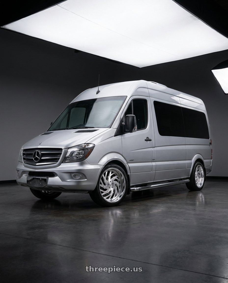 2004 Mercedes Sprinter with Asanti Forged AF864 5X127 26X10 +5 BRUSHED wheels