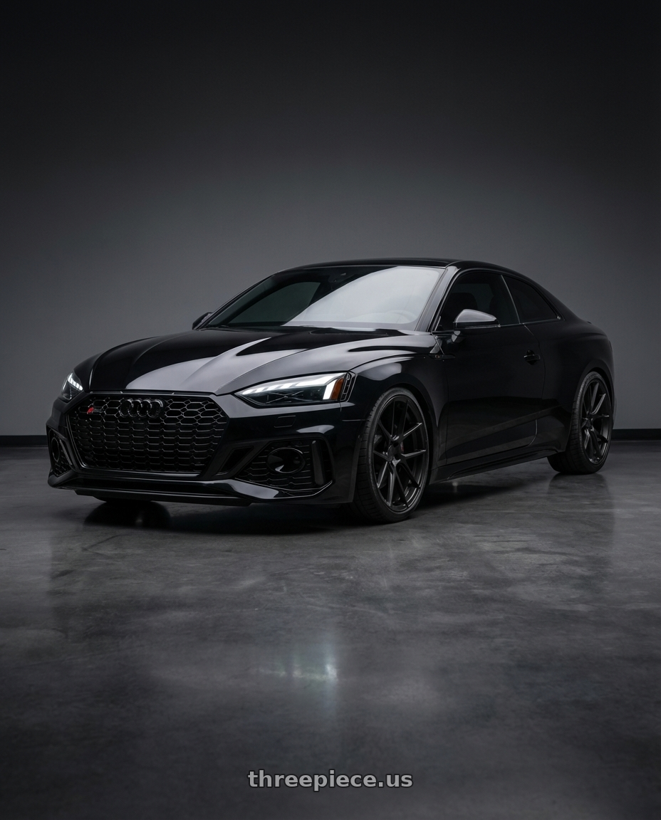 2022 Audi RS5 with Avant Garde Wheels M510 5X112 20x8.5 +32 Matte Black wheels