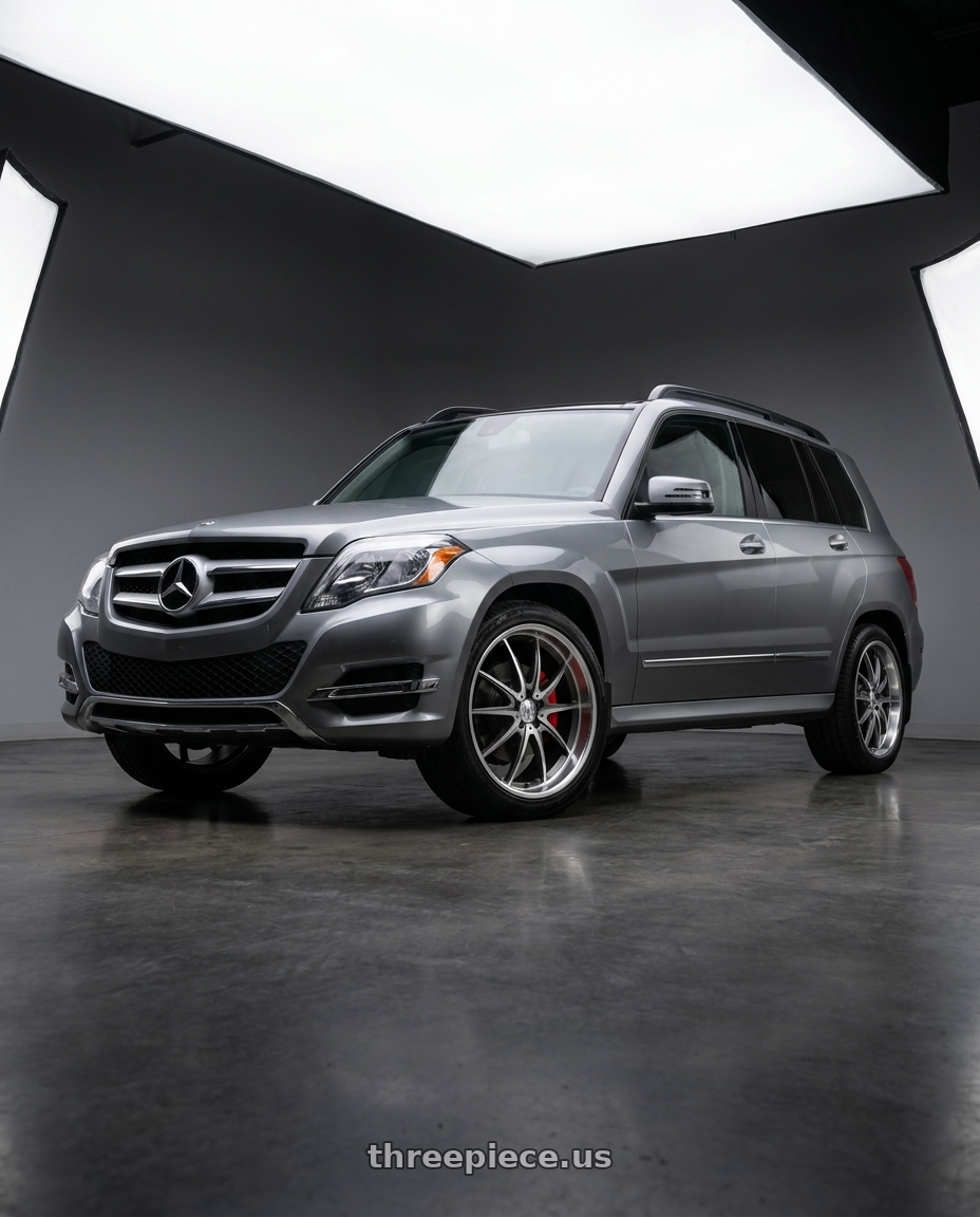 2015 Mercedes Benz GLK350 4MATIC with Mandrus ARGENT 5X112 20X8.5 +42 GLOSS GUNMETAL W/ MIRROR CUT FACE wheels