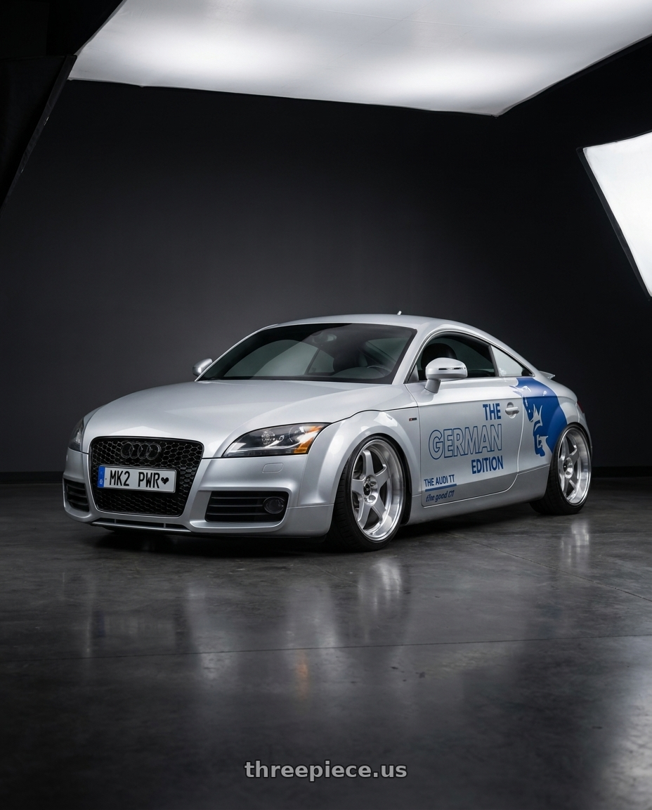 2008 Audi tt with Vors SP1 5x105 18x8  +35 Silver Machine Face Lip wheels
