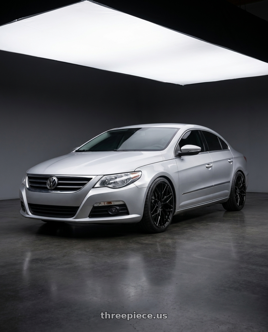2015 Volkswagen CC with Avant Garde Wheels M520R 5X112 19x8.5 +35 Gloss Black wheels