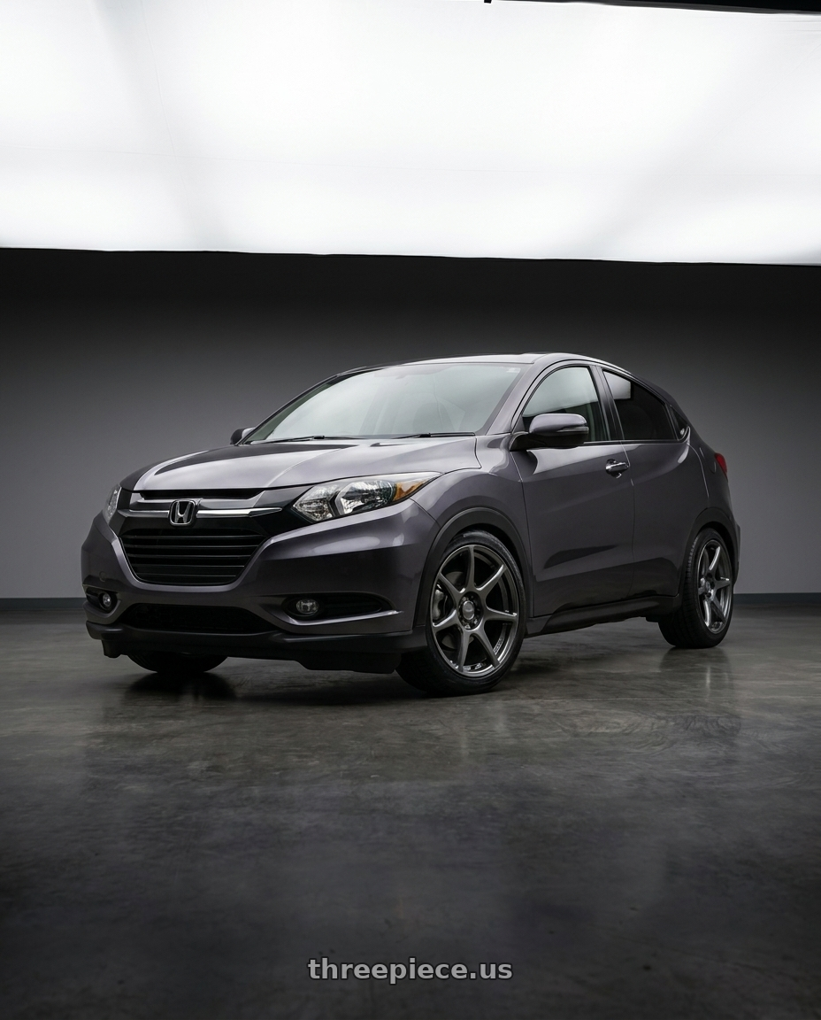 2015 Honda Vezel Ru1 with Kansei K11G Tandem 5x114.3 18x8.5 35 Gunmetal wheels