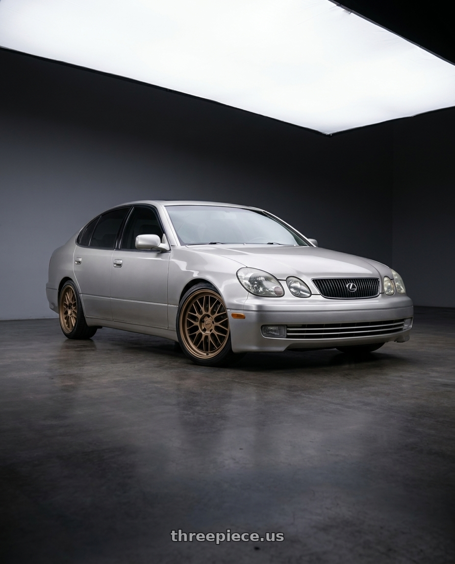 2002 lexus gs430 with KATANA RACING KR06 5x114.3 18x8 +40 Matte Bronze wheels