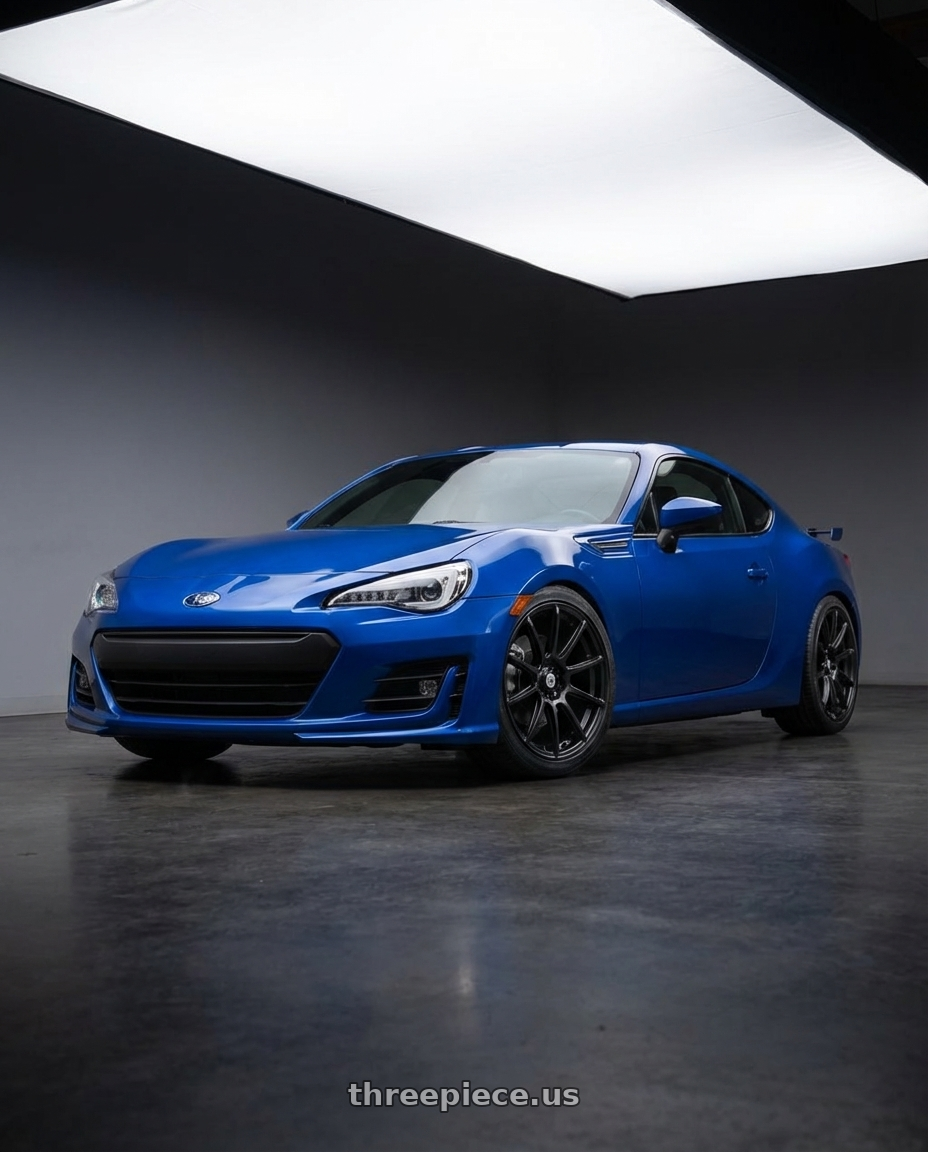 2017 Subaru BRZ with Konig Control 5x100/5x114.3 17x7+45 Matte Black wheels