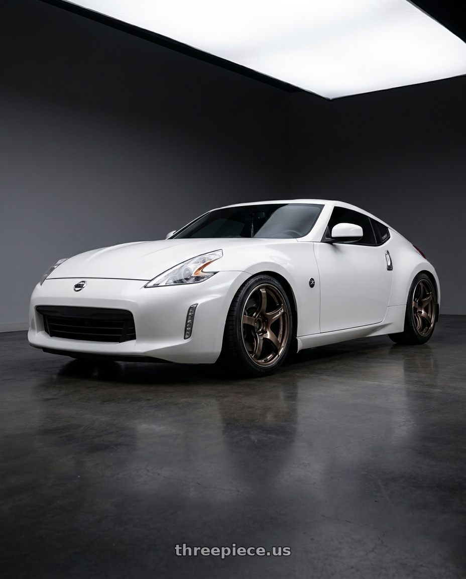 2017 Nissan 370z with Advan Racing TC4 5x114.3 18x9.5 +45 UMBER BRONZE METALLIC & RING wheels