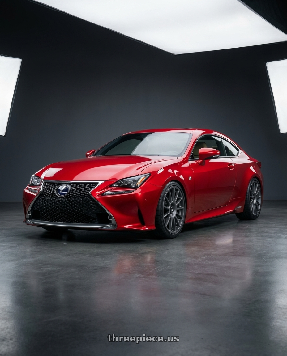 2018 Lexus RC F with fifteen52 PODIUM 5x114.3 / 5x120 19x8.5 +35 FROSTED GRAPHITE (SATIN GREY) wheels