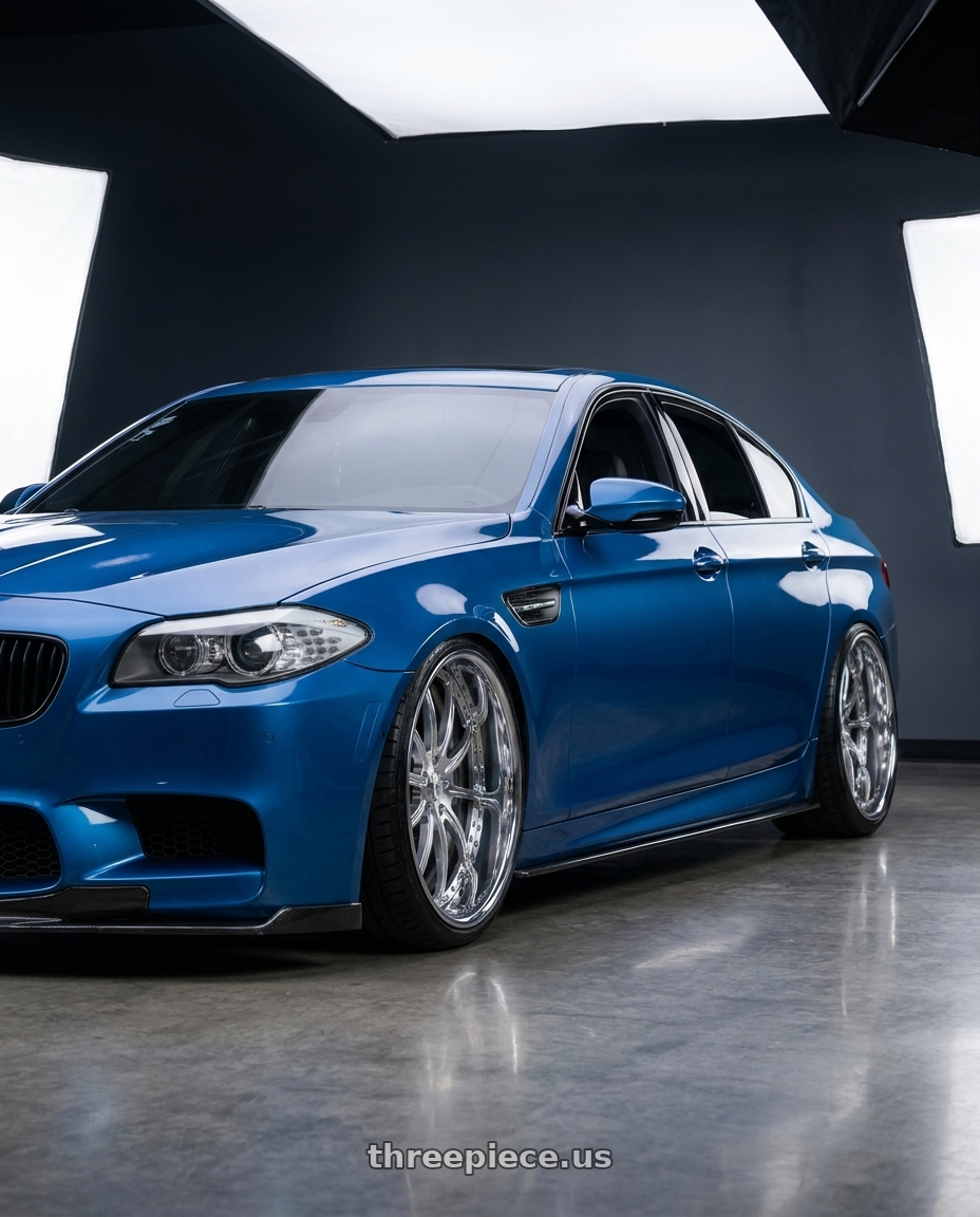 2012 BMW 550i with Asanti Forged AF130 5x120.65 22x11.5 -6 Chrome & Brushed wheels