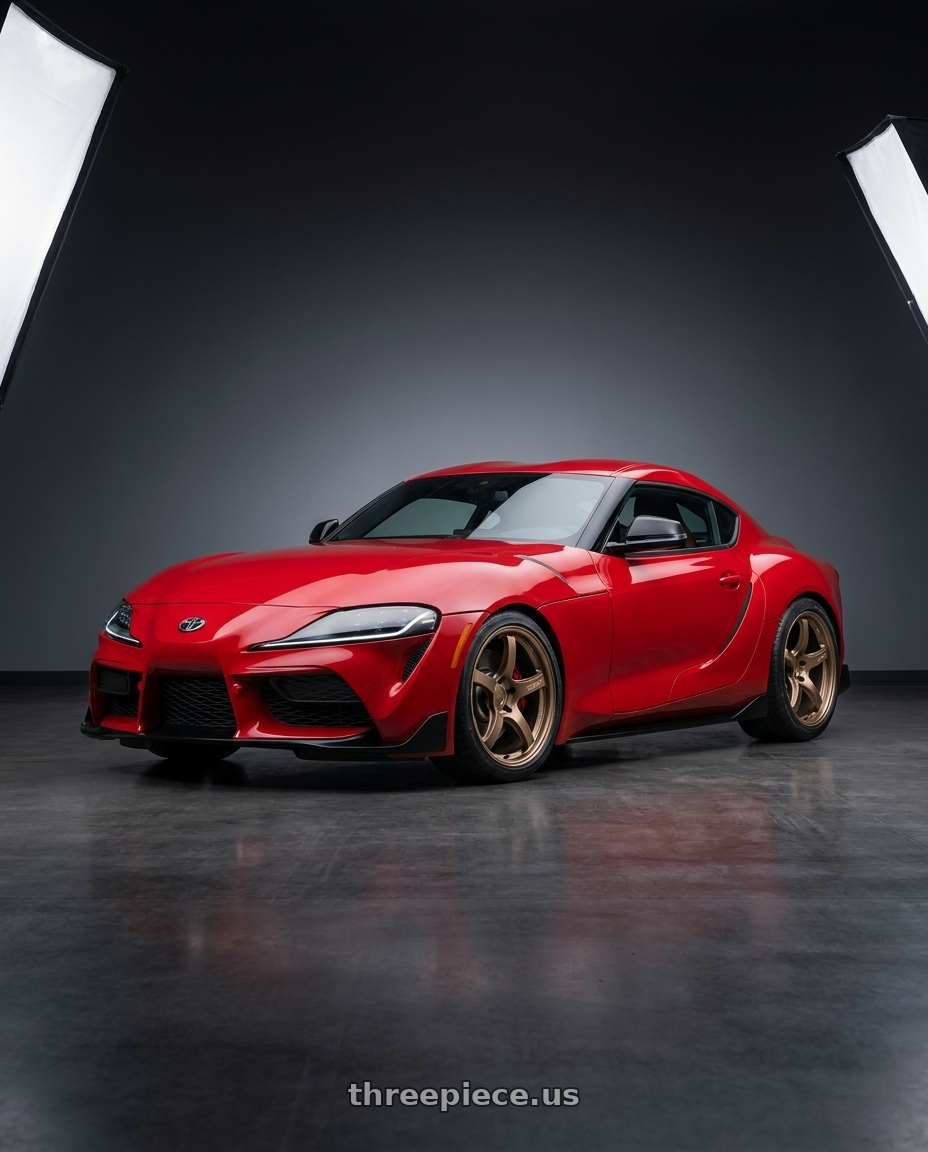 2023 Toyota GR Supra with Gram Lights 57CR 5x112 19x10.5+35 Bronze II wheels