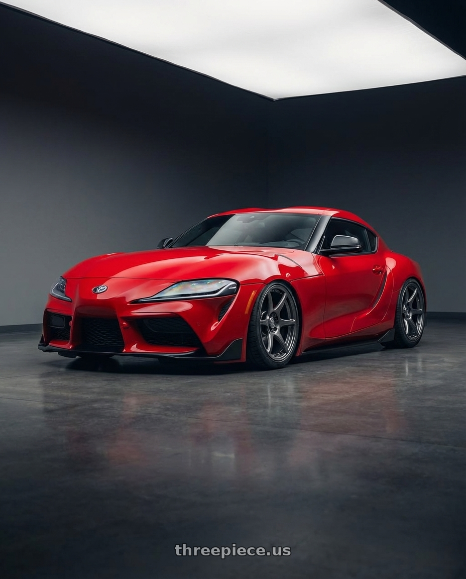 2023 Toyota GR Supra with Kansei K11G Tandem 5X112 19x9.5 22 Gunmetal wheels