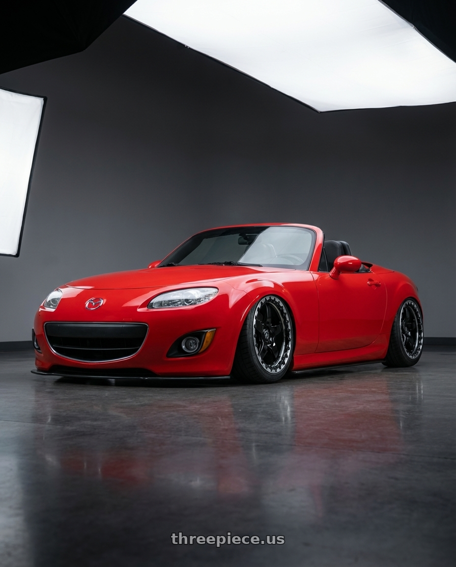2012 Mazda MX-5 Miata NC with Forgestar D5 Beadlock 5x114.3 17x10 0 Gloss Black Machined wheels