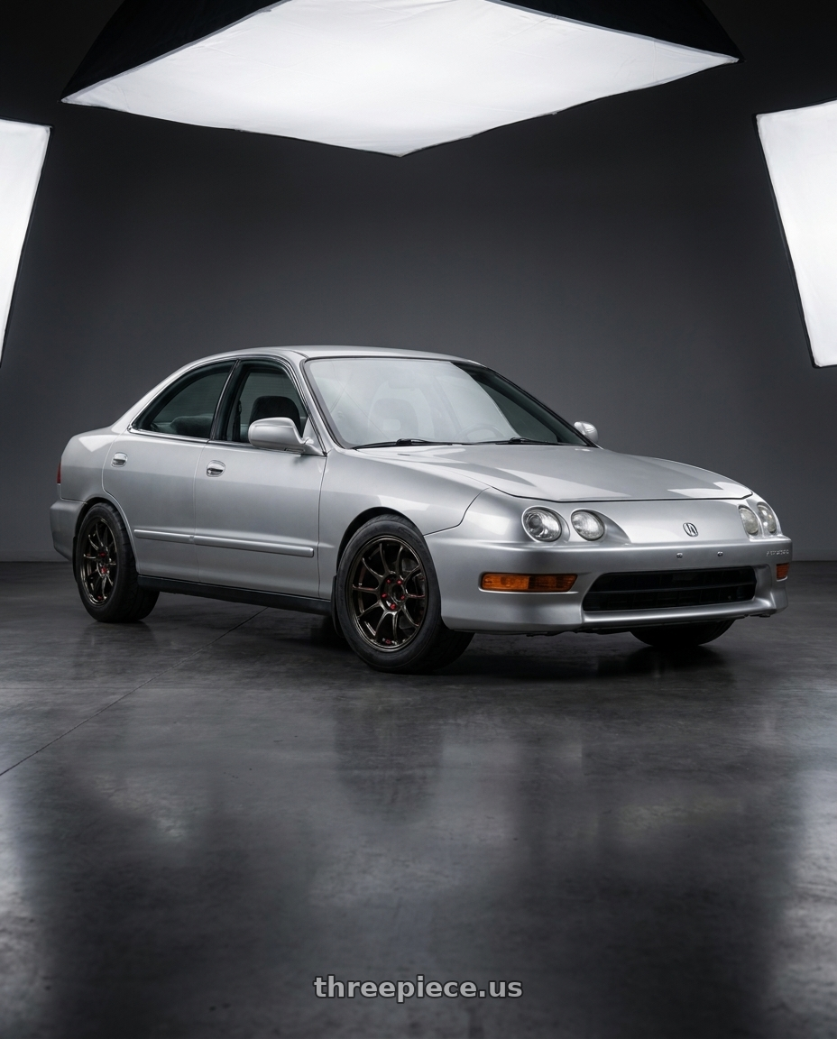 1998 Acura Integra 4D LS with Volk Racing ZE40 4x100 16x7.0+36 Diamond Dark Gunmetal wheels