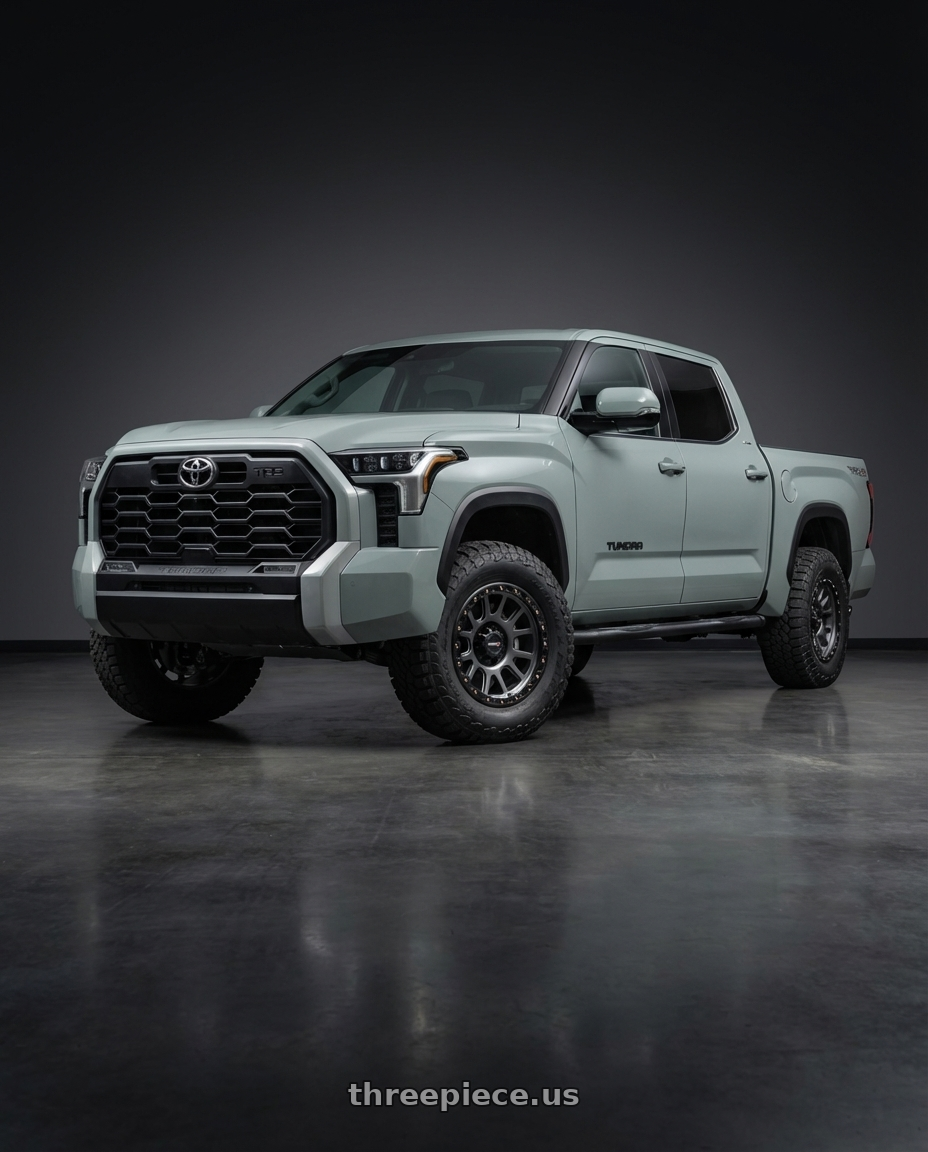 2018 Toyota Tundra with Vision Off-Road 111 Nemesis 5x150 20x9+18 Gunmetal wheels