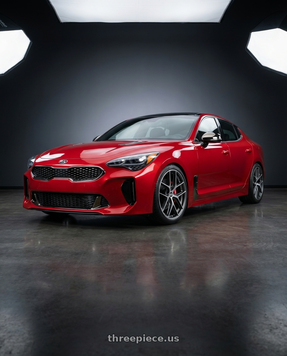 2022 Kia Stinger GT with BBS CC-R 5x114.3 19x8.5+30 Graphite w/ Diamond Cut Face wheels