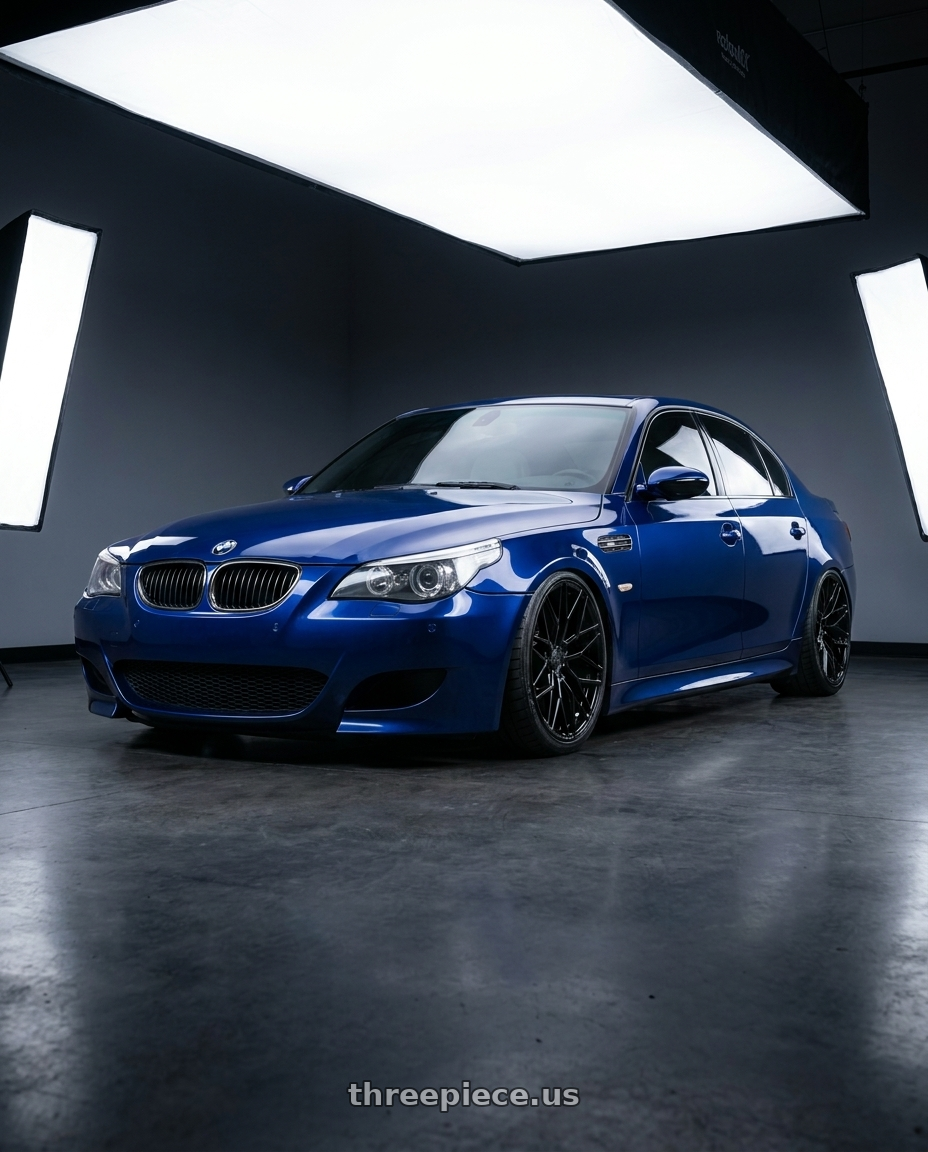 2010 BMW M5 E60 with Avant Garde Wheels M520R 5X120 20x11 +45 Gloss Black wheels