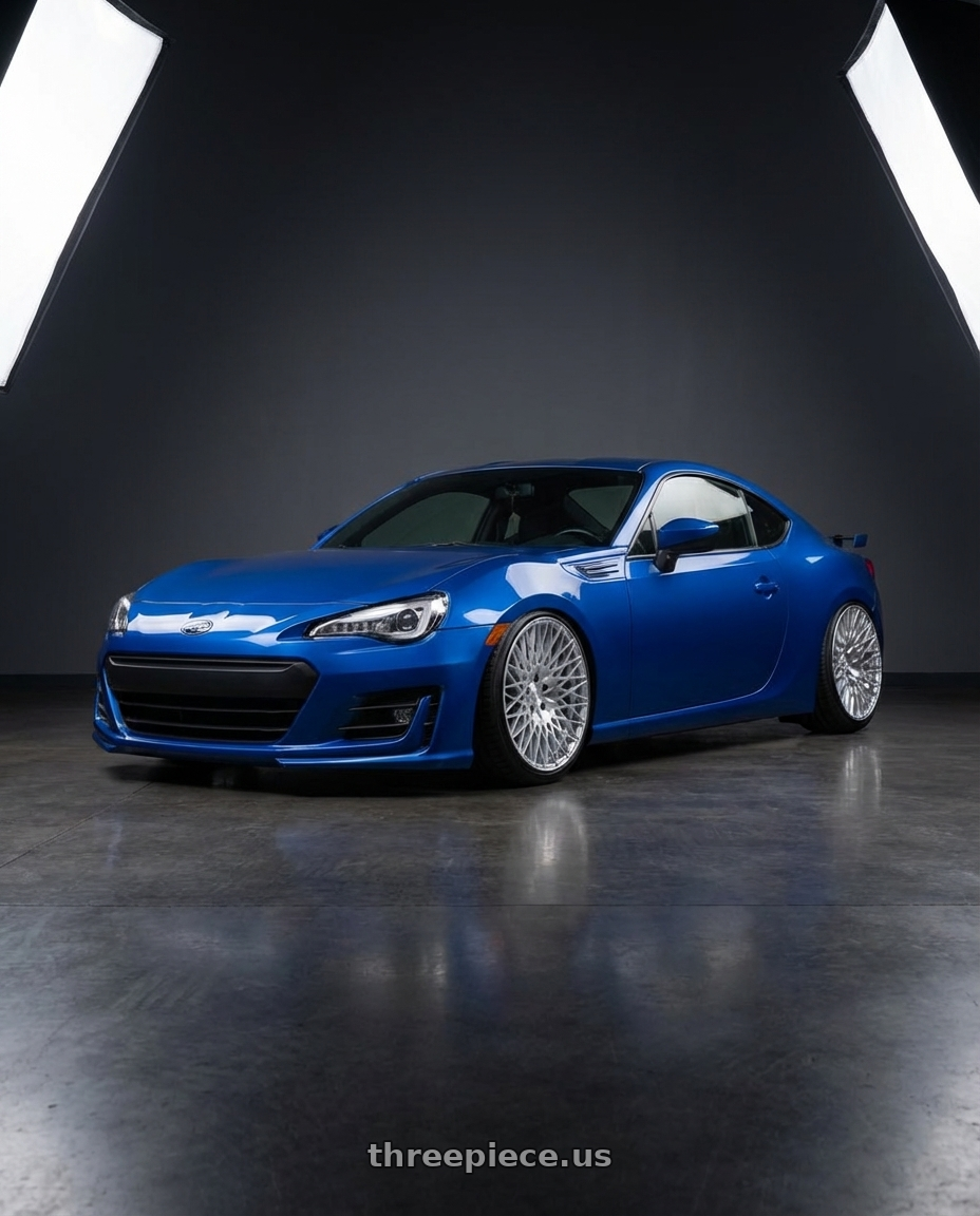 2017 Subaru BRZ with Avant Garde Wheels M540 5X100 18x8 +30 Silver Machined wheels