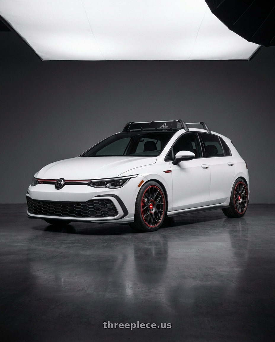 2024 vw gti se with BBS CH-R Nurburgring Edition 5x112 18x8.5 +47 Satin Black/Red Lip wheels