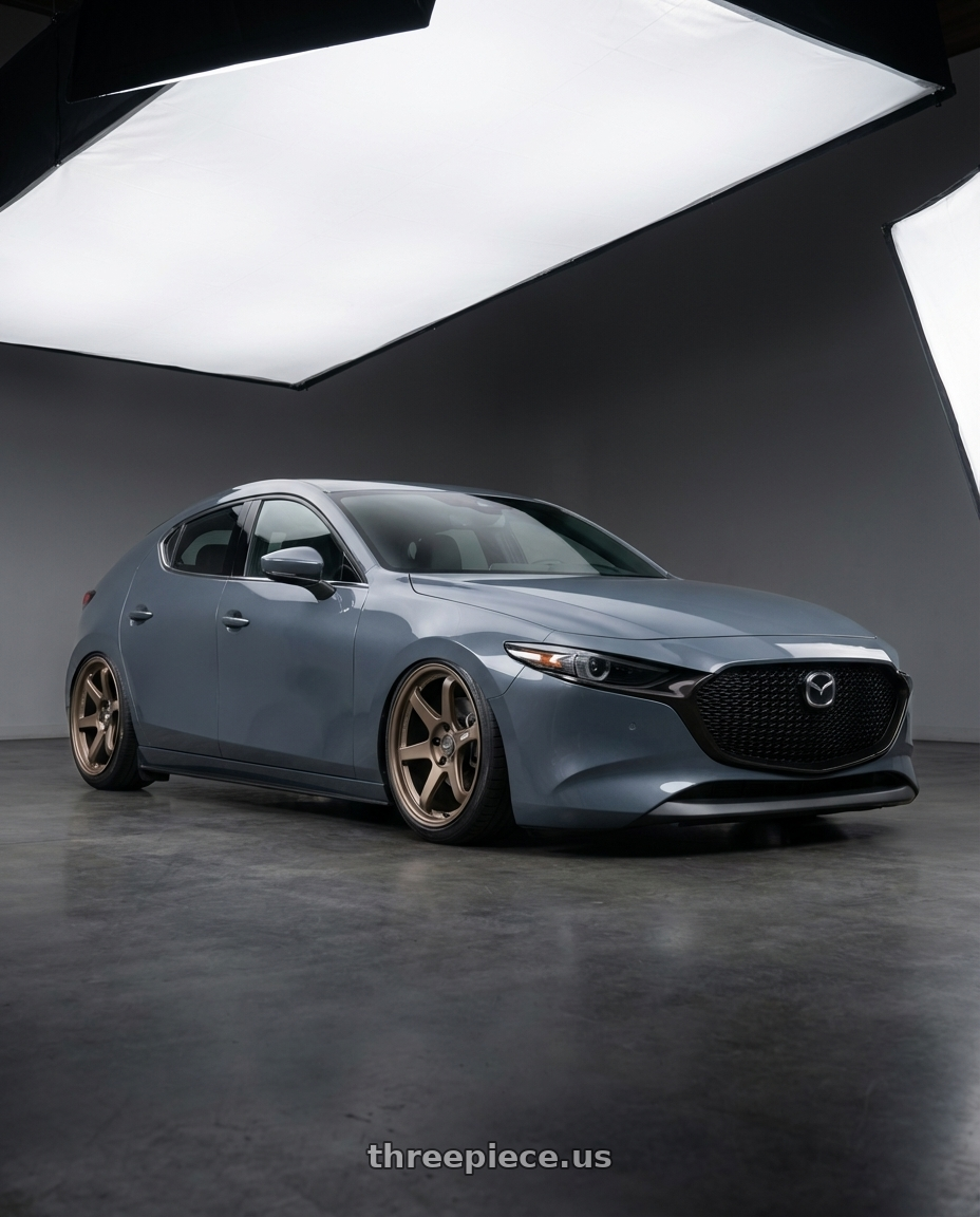 2023 Mazda Mazda3 Turbo with ESR Wheels APEX SERIES AP6 5x114.3 18x9.5 +22 Matte Bronze wheels