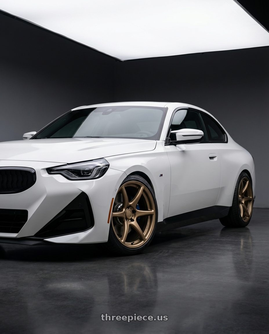 2024 BMW 2 Series G42 with Kansei K11B Tandem 5X112 19x9.5 22 Bronze wheels