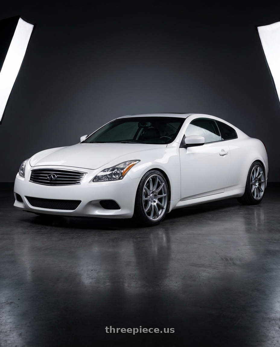 2014 Infiniti G37 Coupe with Ssr Gtv02 5x114.3 19x8.5+38  GLARE SILVER wheels