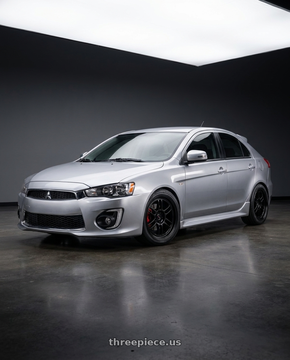 2016 Mitsubishi Lancer Sportback with Enkei RPF1 5x114.3 18x9.5+15 Gloss Black wheels