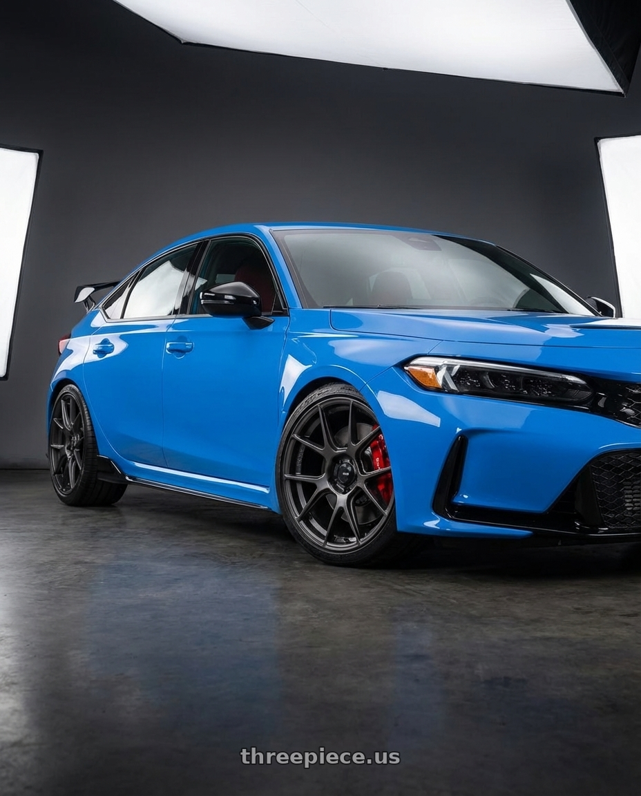 2020 Honda Civic Type R with Konig Ampliform 5x120 19x10+28 Dark Metallic Graphite wheels