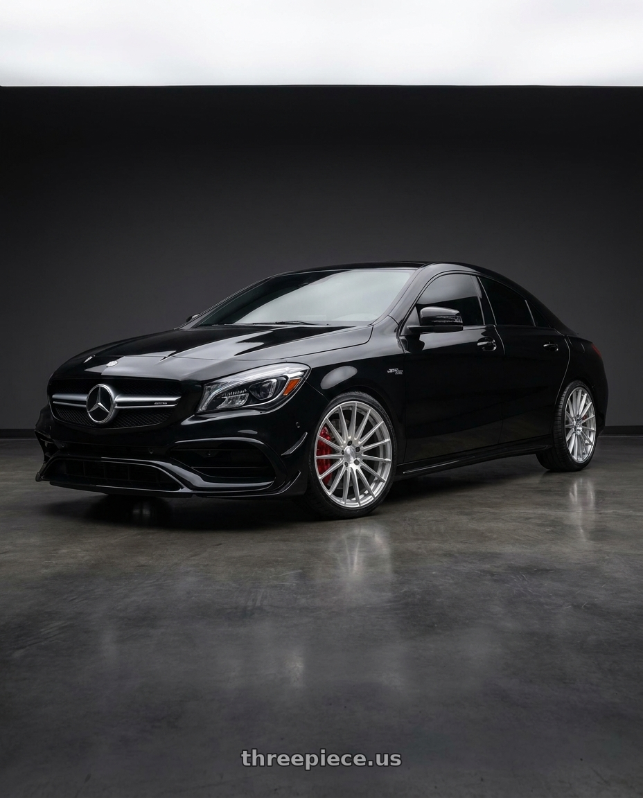 2016 benz cla45 with Avant Garde Wheels M615 5X120 19x9.5 +43 Silver Machine wheels