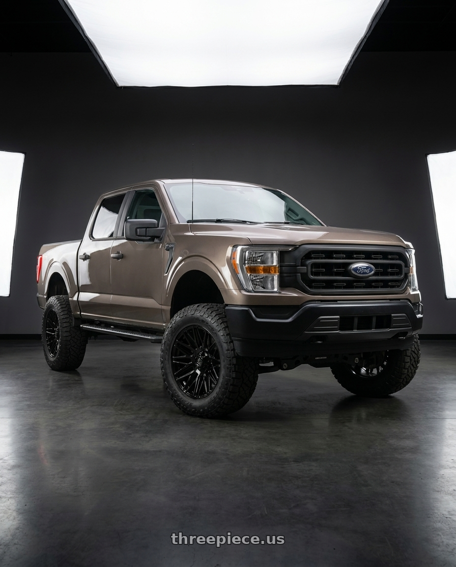 2013 Ford F-150 with Gear Off Road 770B 6X135/6x139.7 22x10 +10 Gloss Black wheels