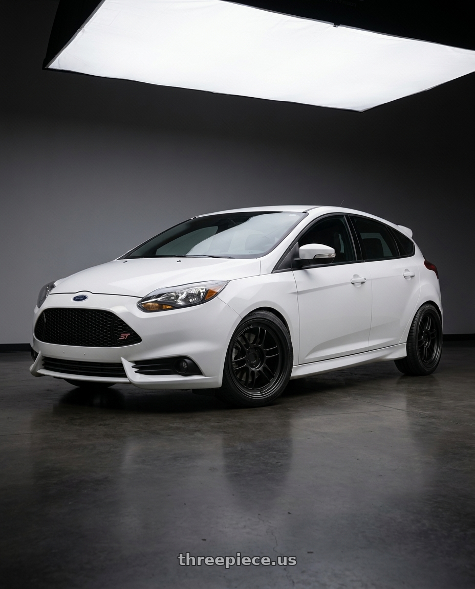 2014 Ford Focus ST with Enkei RPF1 5x100 17x8+35 Black wheels