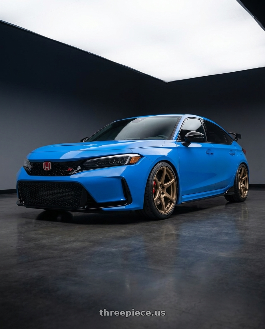 2020 Honda Civic Type R with Kansei K11B Tandem 5X120 19x9.5 22 Bronze wheels