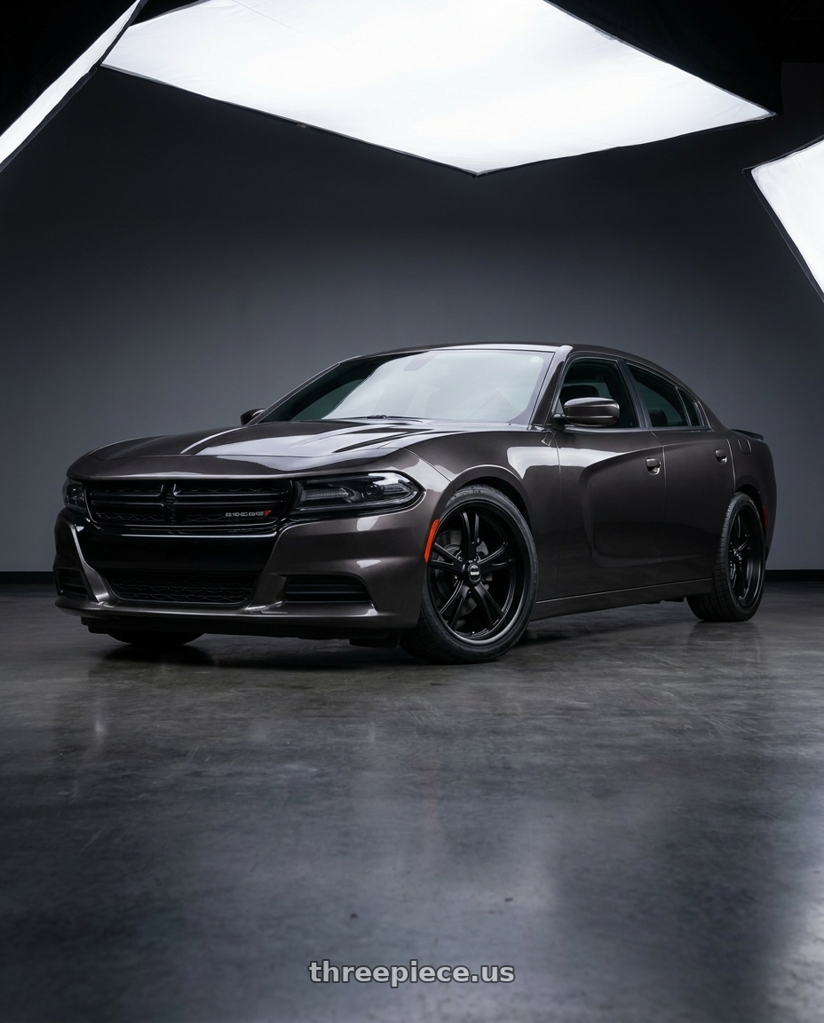 2021 Dodge Charger SXT with Ridler Type 606 5x115 20x9+18 Matte Black wheels