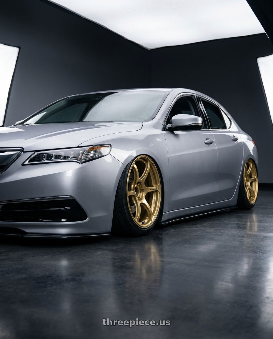 2019 Acura TLX with Advan RGIII 5x114.3 19x9.0+25 Gold wheels