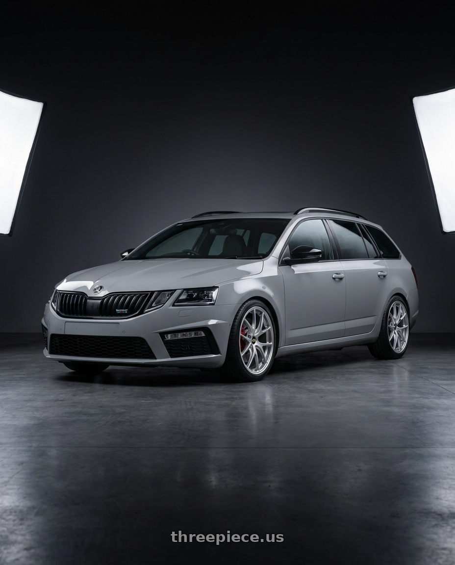 2019 Skoda Octavia vrs with BBS RI-A 5x120 18x9.5+23 Diamond Silver wheels