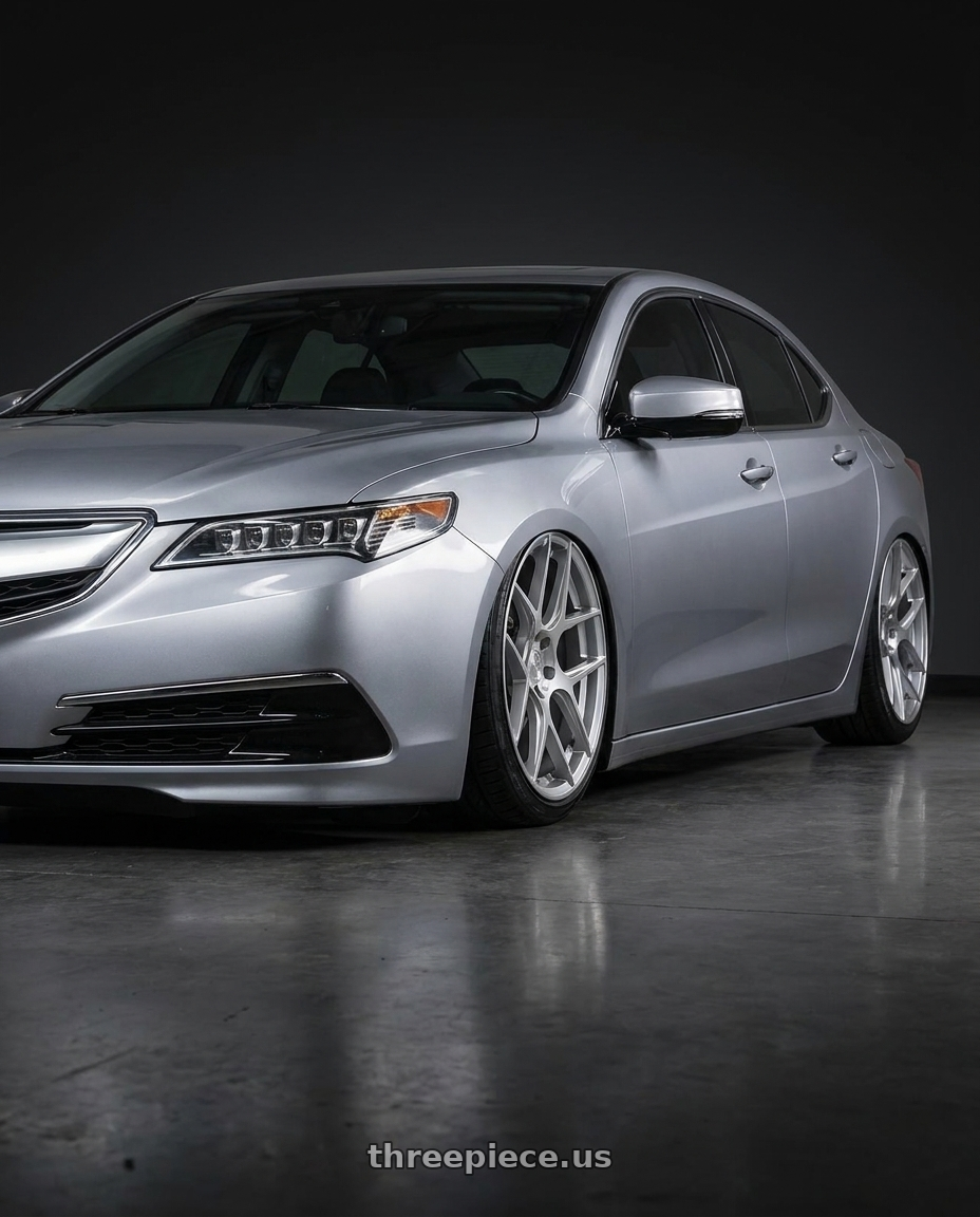 2019 Acura TLX with Aodhan AFF2 5x114.3 20x9+32 Gloss Silver Machined Face wheels