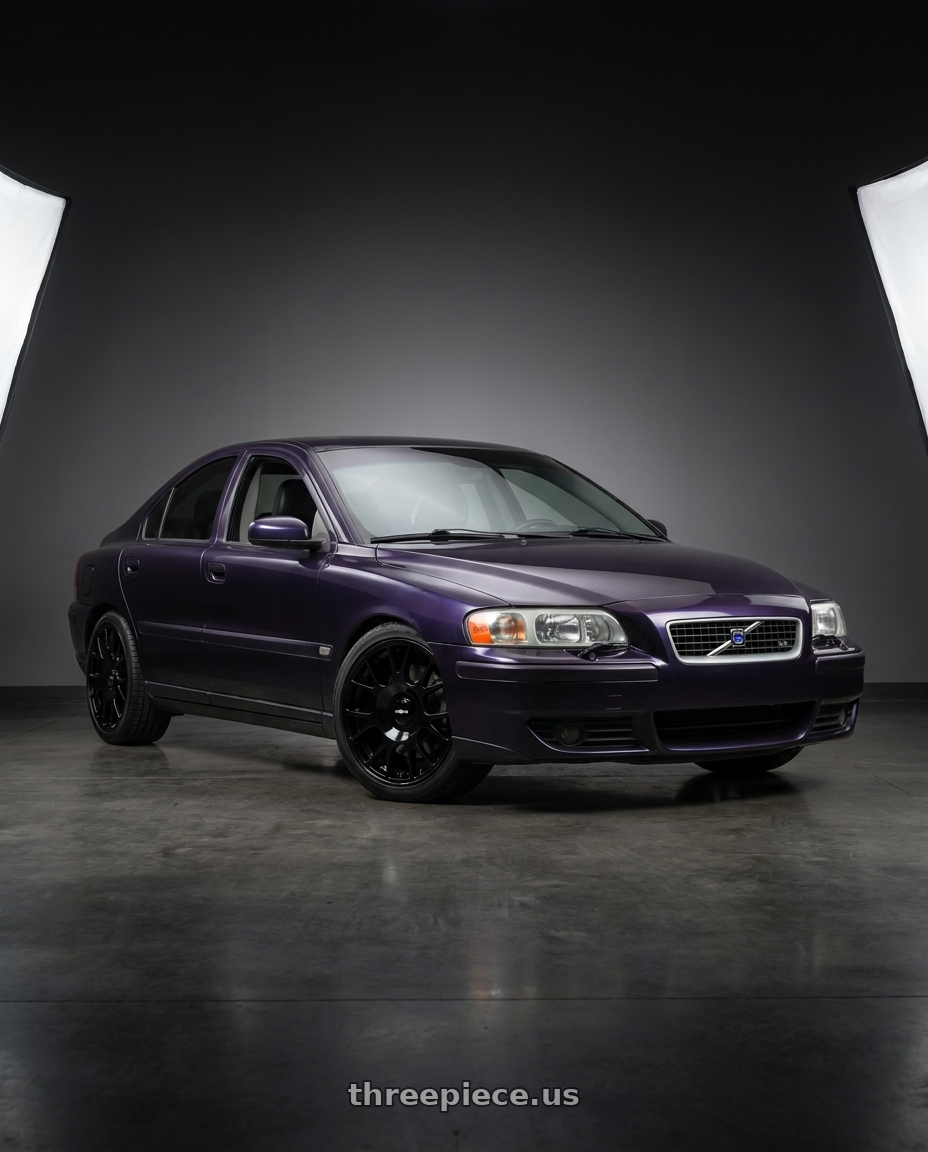 2005 Volvo S60 with Rotiform 1PC R187 TUF-R 5X108/5X120 19X8.5 +45 GLOSS BLACK wheels