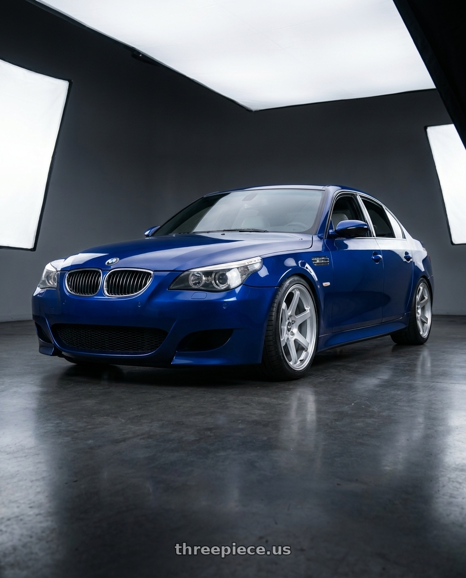 2010 BMW M5 E60 with ESR Wheels APEX SERIES AP6 5x120 19x9.5 +35 Hyper Silver wheels
