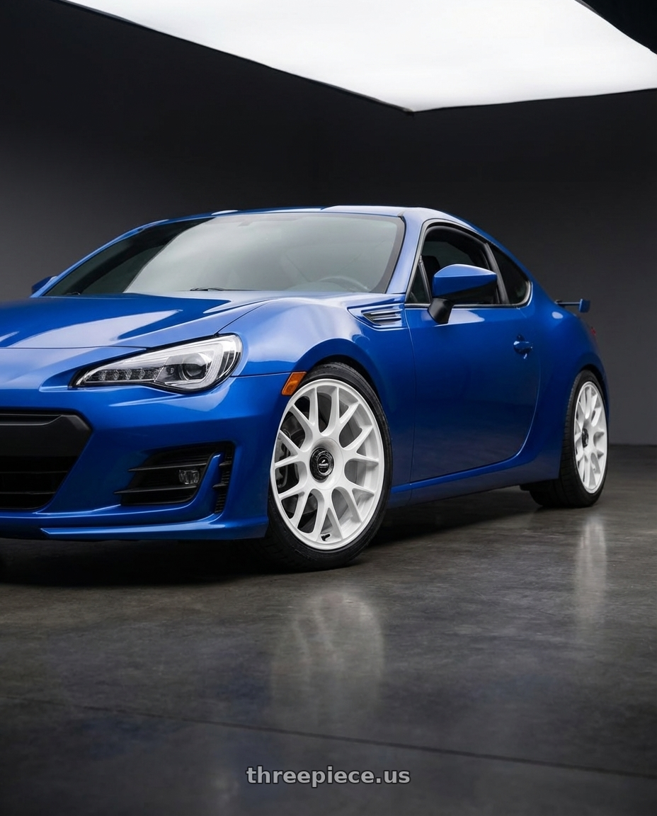 2017 Subaru BRZ with fifteen52 APEX 5x100 / 5x112 17x7.5 +35 RALLY WHITE (GLOSS WHITE) wheels