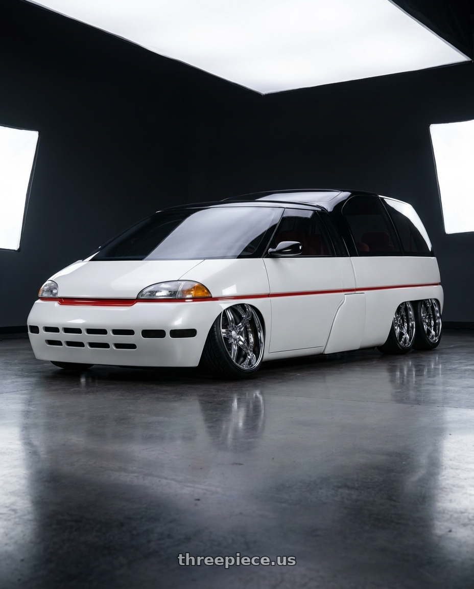1999 Dodge Caravan with DUB 1PC TANGO 5x127 26x10 +5 Chrome wheels