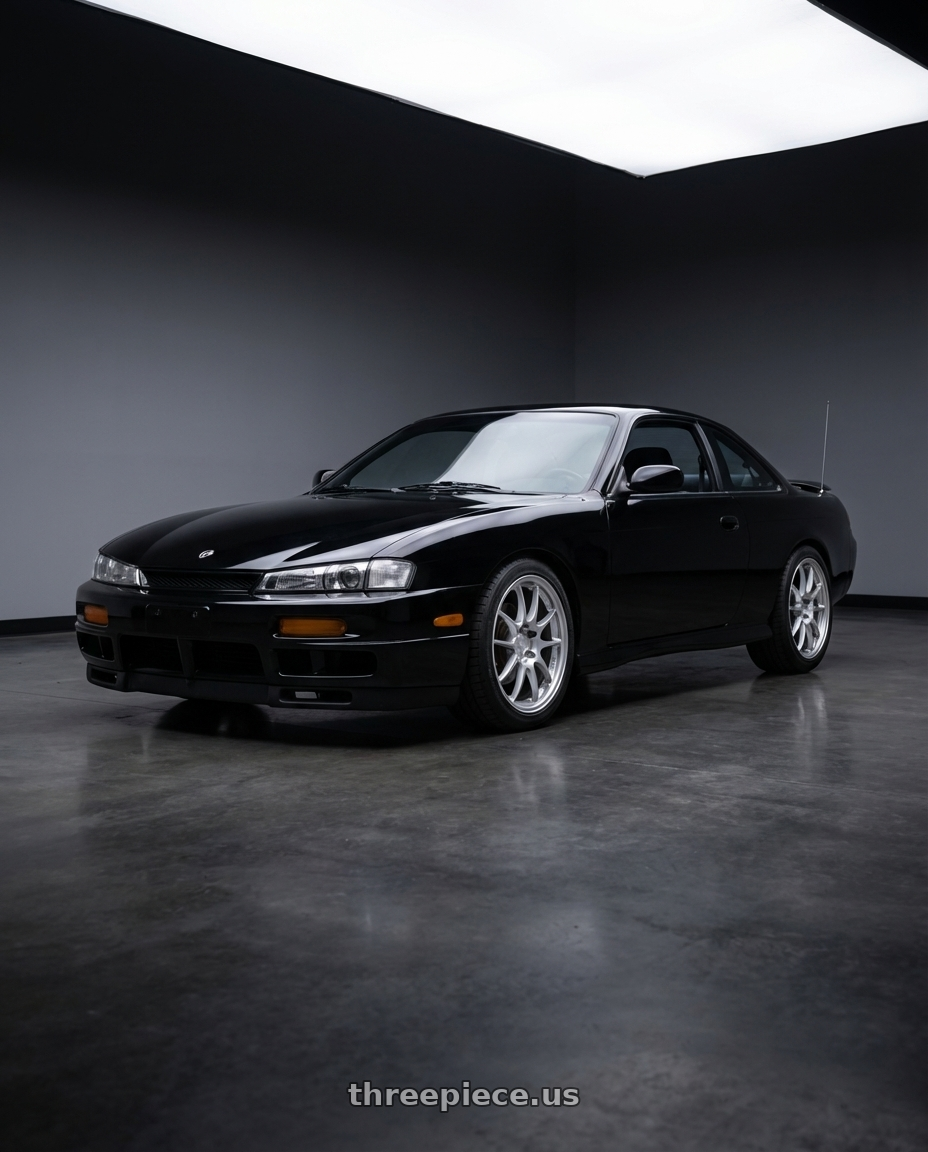 1997 Nissan 240sx  with Enkei PF01 5x114.3 18x9+35 Silver wheels