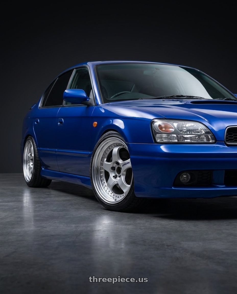2000 Subaru legacy b4 RSK with Work Meister S1 3P 5x100 17x7.5+42 W Disk Silver wheels