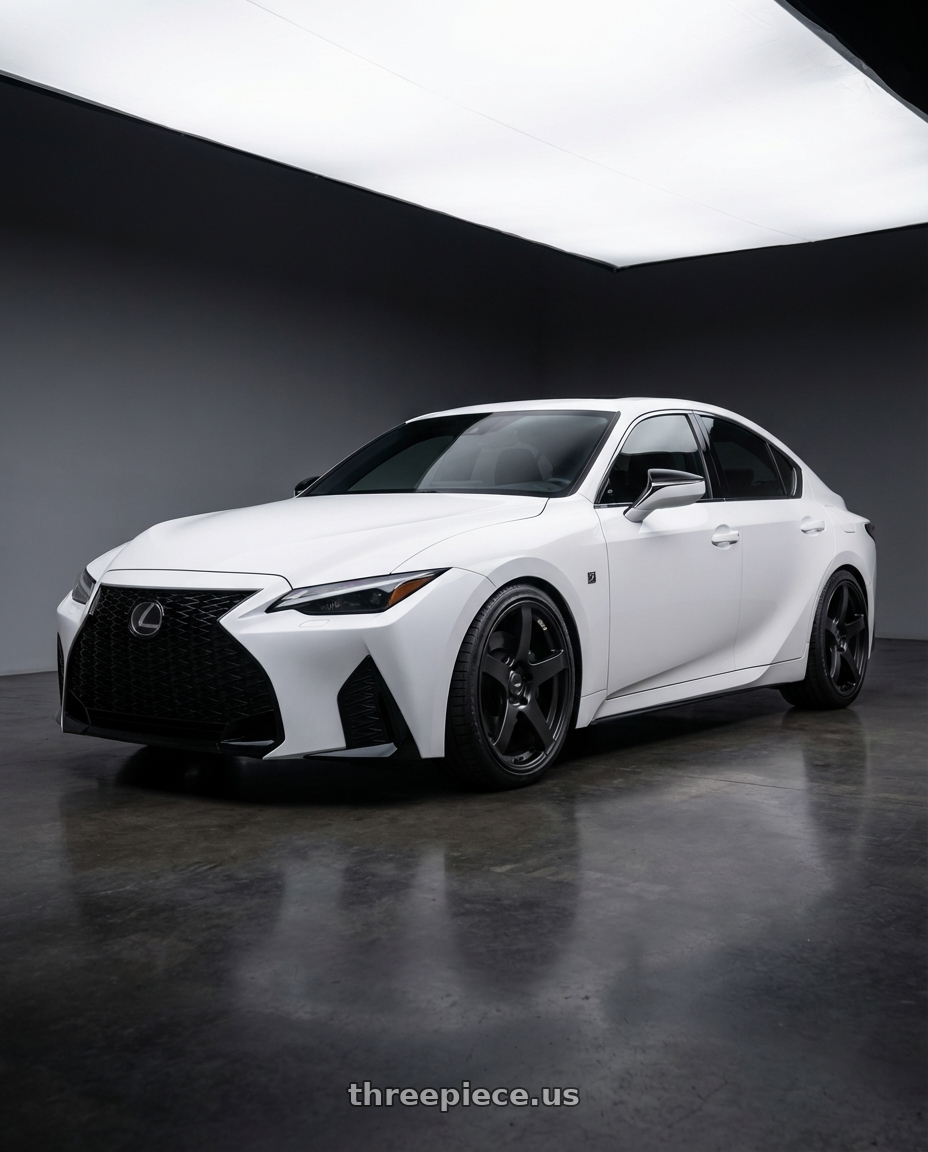 2024 Lexus IS 350 with Ssr Gtv01 5x114.3 19x8.5+38  FLAT BLACK wheels