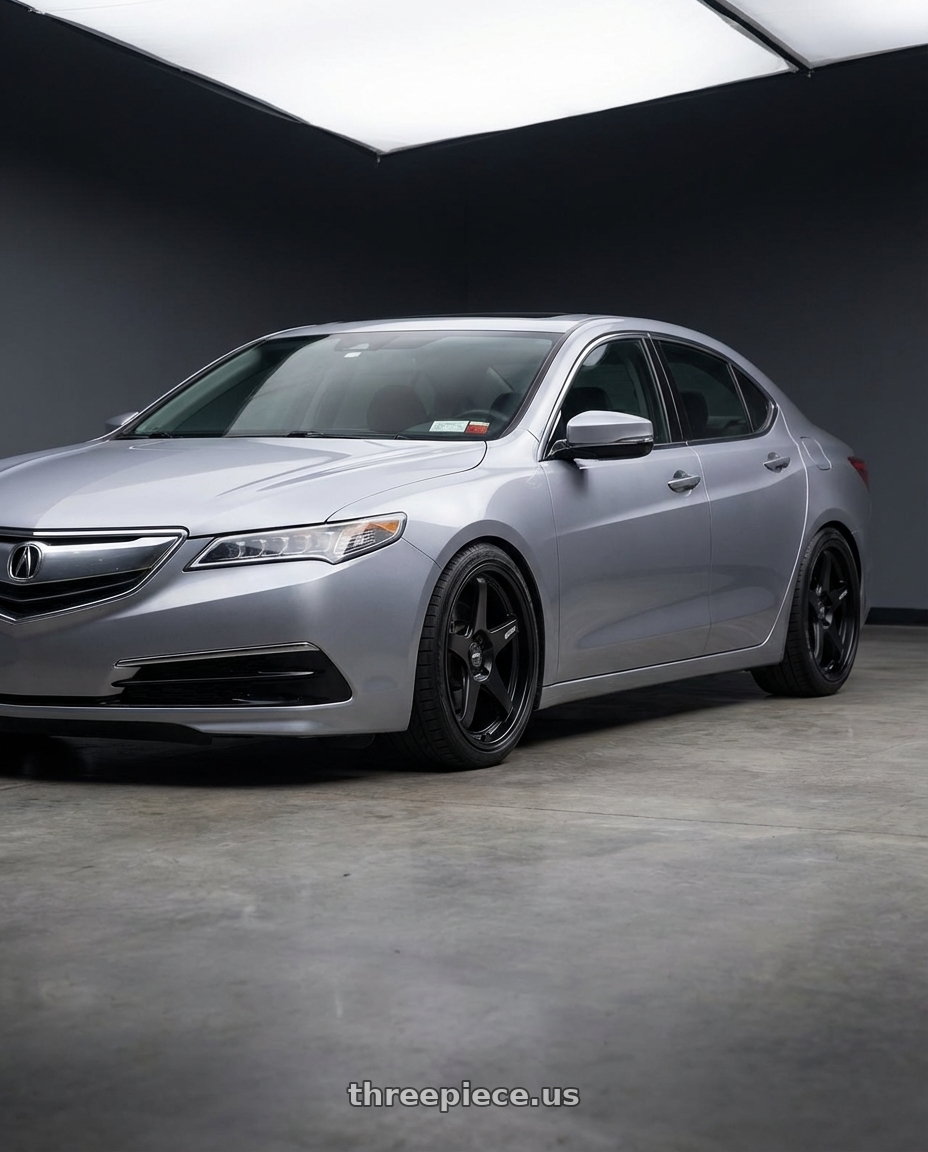 2019 Acura TLX with ESR Wheels APEX SERIES AP5 5x114.3 19x9.5 +22 Matte Black wheels
