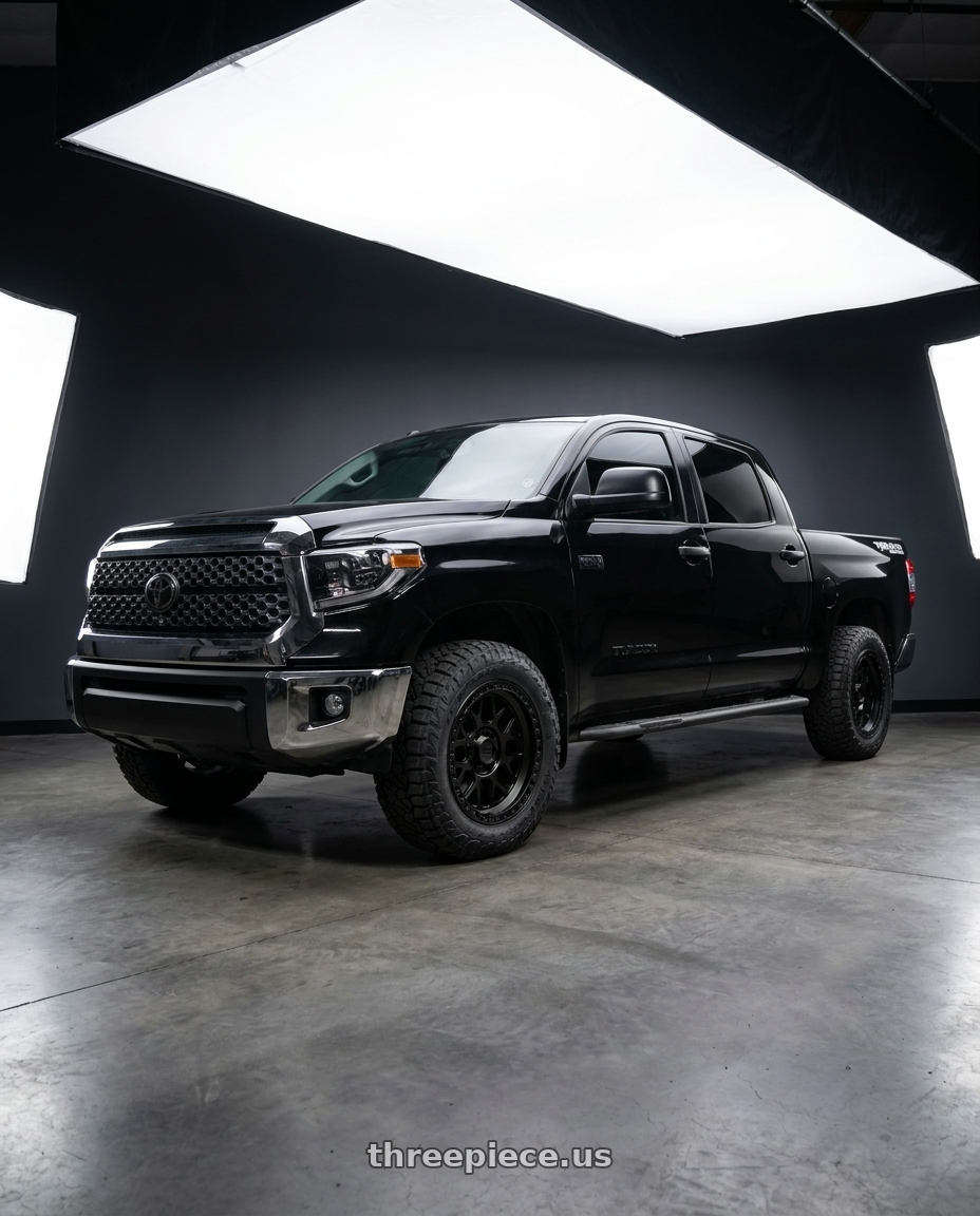 2020 Toyota tundra with KMC KM549 GRS 5X150 17X9 +18 SATIN BLACK wheels