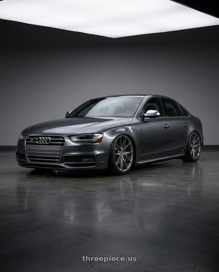 2015 Audi S4 B8.5 with Niche 1PC M116 MISANO 5X112 19X9.5 +38 MATTE GUN METAL wheels