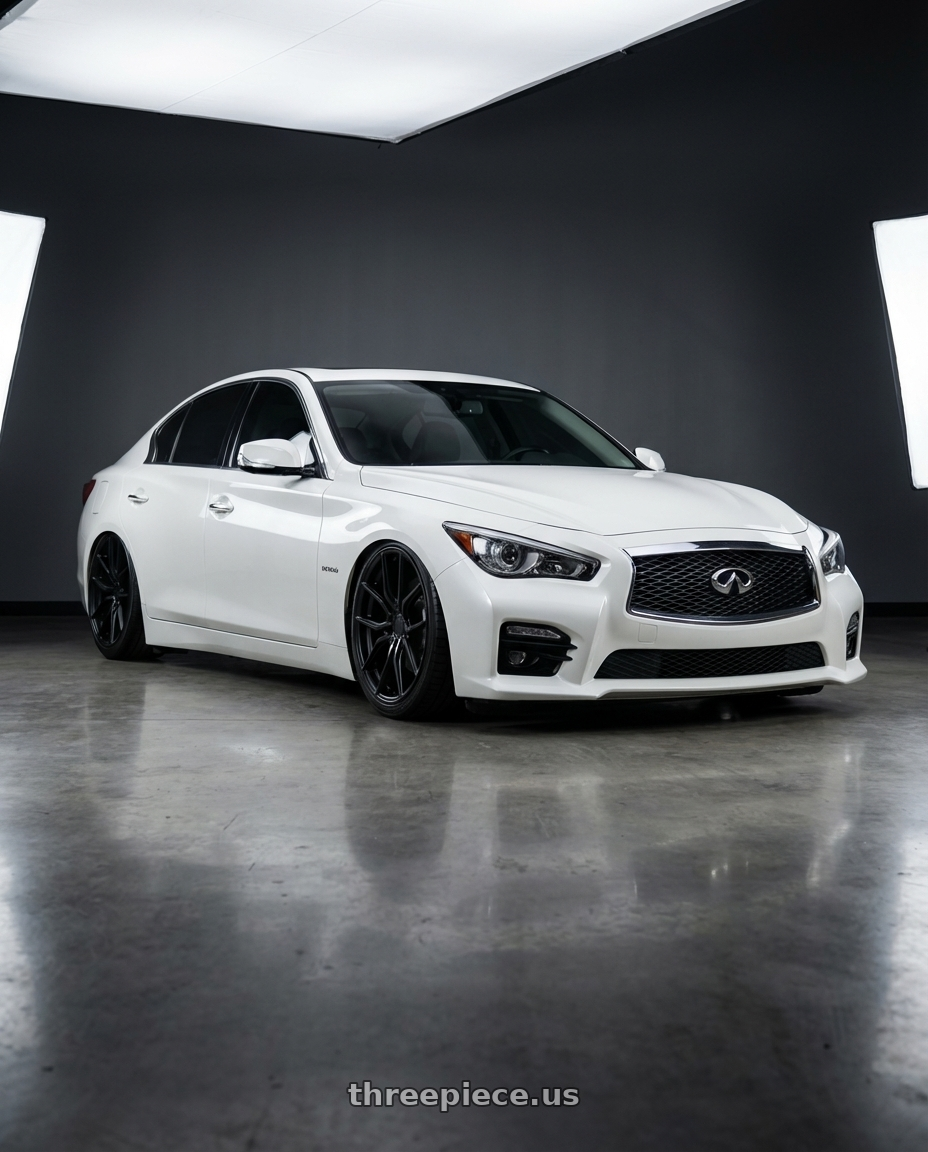 2020 Infiniti Q50 with Aodhan AFF1 5x114.3 20x9+32 Matte Black wheels