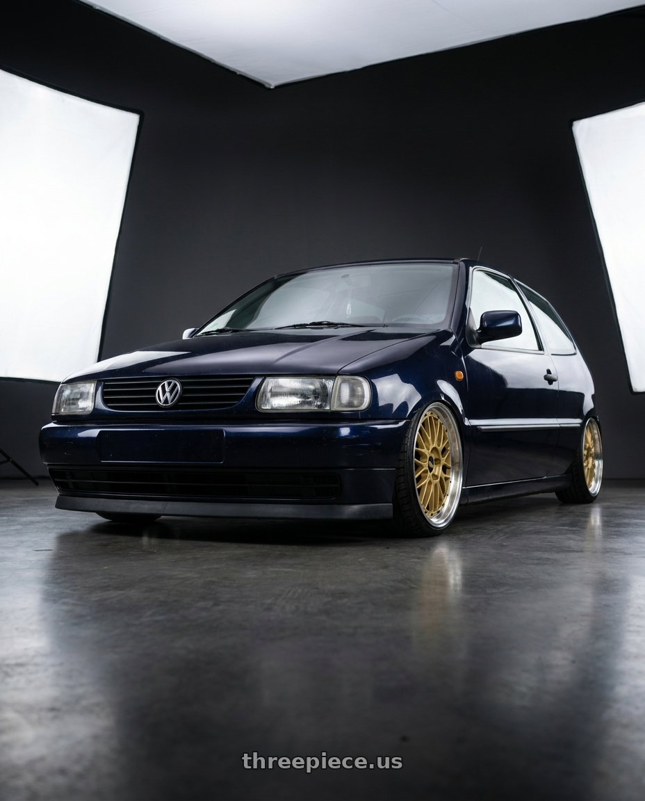 1997 Volkswagen Polo with BBS LM 5x114.3 17x7.5+38 Gold wheels